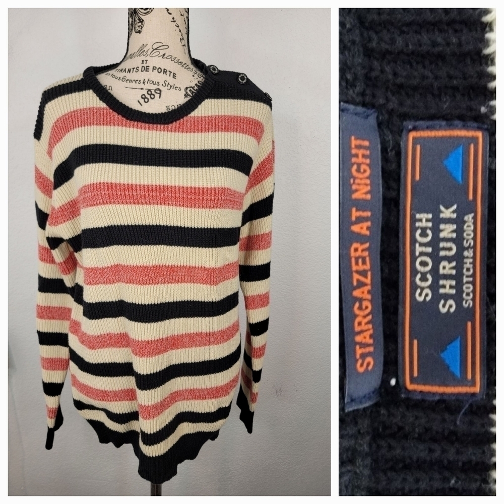 Scotch & Soda Sweater Sz 16 Stargazer Shruk  Multicolor Striped Womens